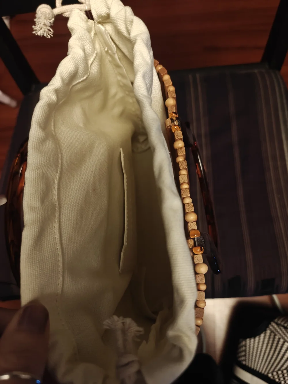 Topshop Gold Bamboo Tote with Tortoiseshell Handle